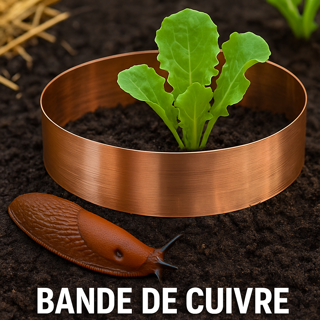 Barrière en cuivre anti-limaces