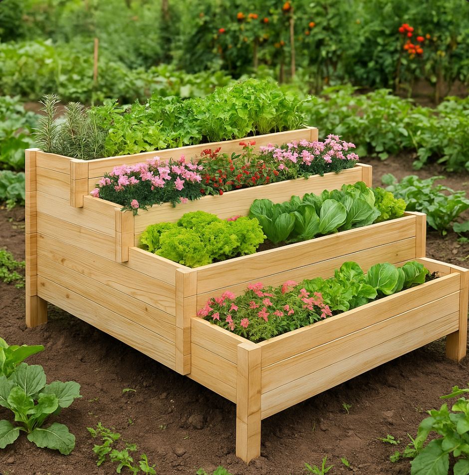 Jardinière 3 niveaux carré