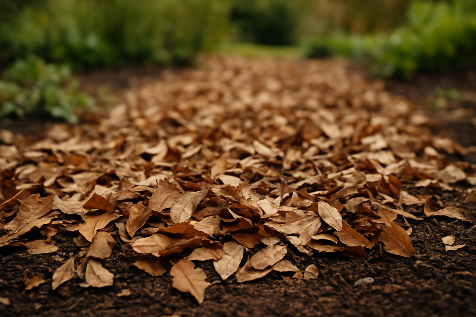 Paillis de feuilles mortes